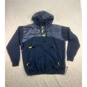 Thor Motocross Hoodie Sweatshirt Men Black Pullover Quarter Zip Casual Size 2XL